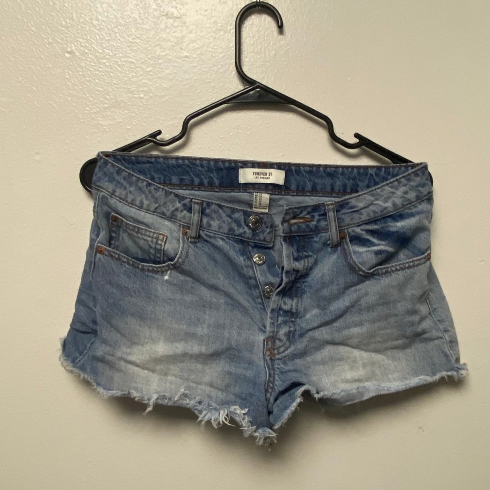 High Waisted Distressed Short Jean Shorts